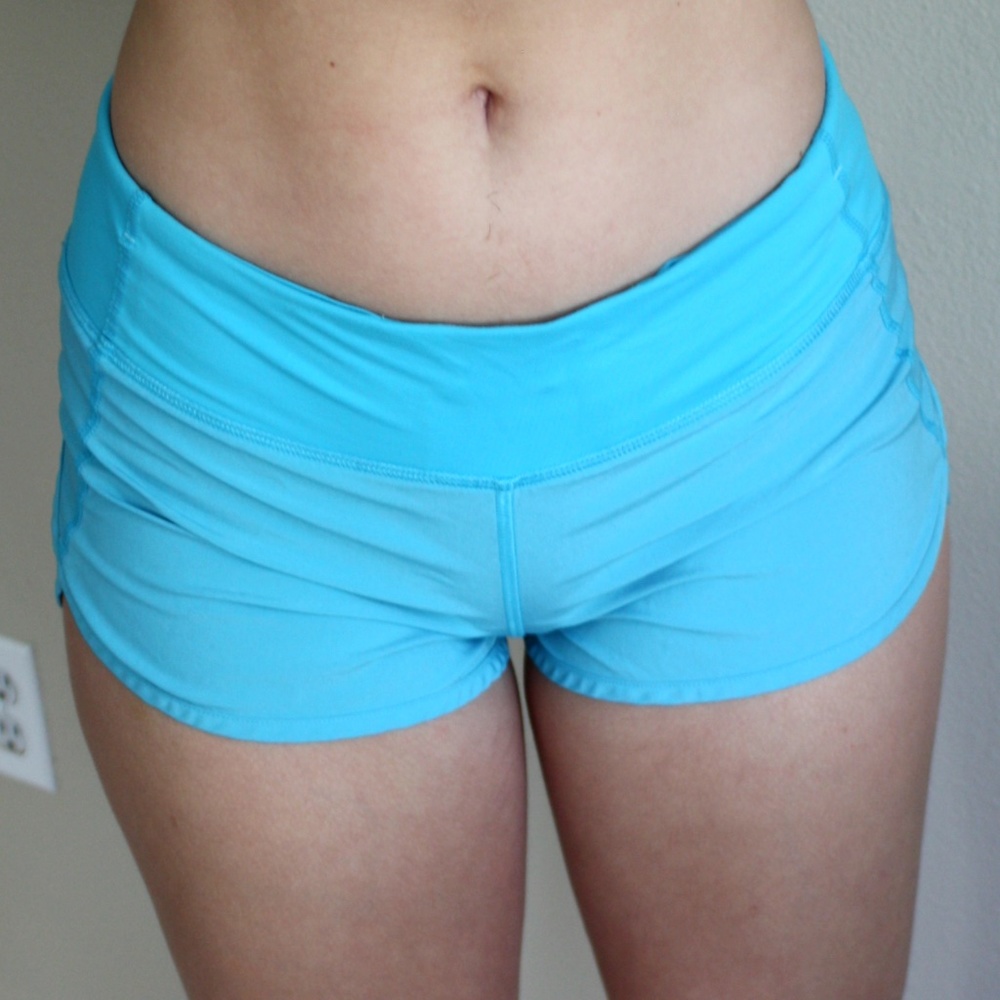 Lululemon light blue shorts, size: 2, barely used